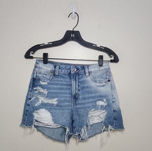 Women's American Eagle Outfitters Distressed Jean Shorts Sz 0